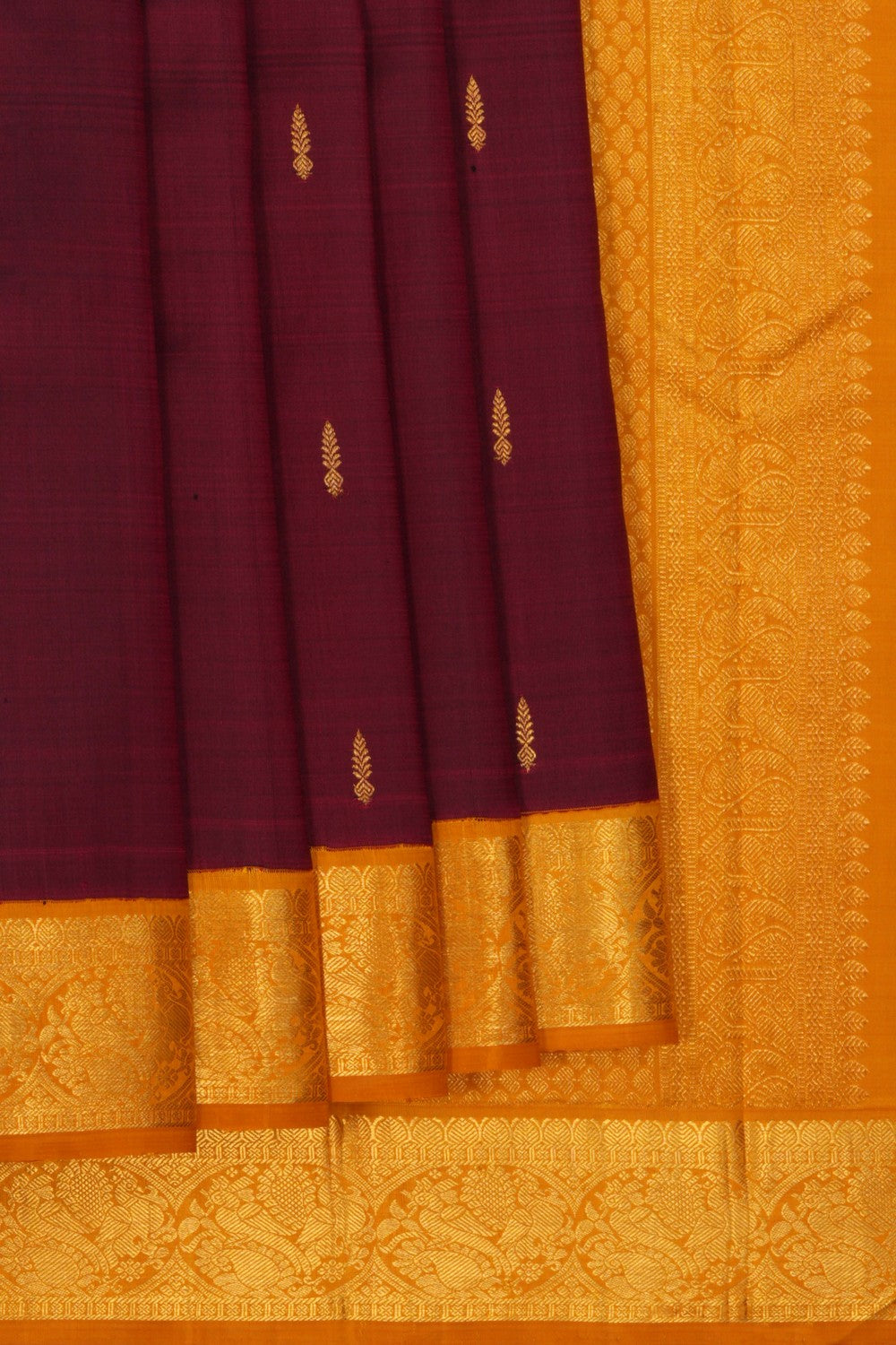 Image of Arani Silk Maroon Saree